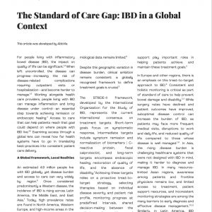 The Standard of Care Gap: IBD in a Global Context The Standard of Care Gap: IBD in a Global Context