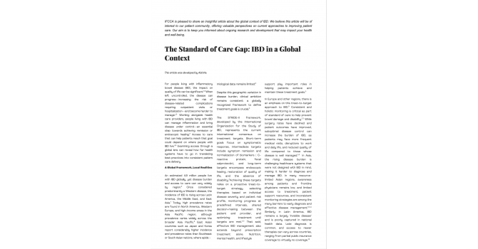 The Standard of Care Gap: IBD in a Global Context 